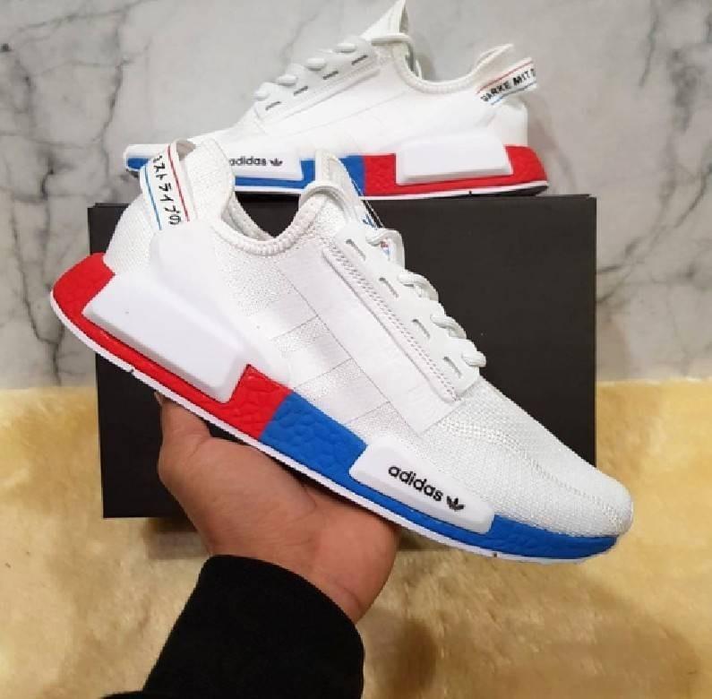 Adidas Nmd R1 V1 Crystal White Lush Red 