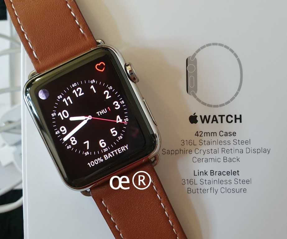 Apple Watch Stainless Steel Sapphire Crystal Retina Display and CERAMIC back 42mm Model A1554 Luxury Watches on Carousell