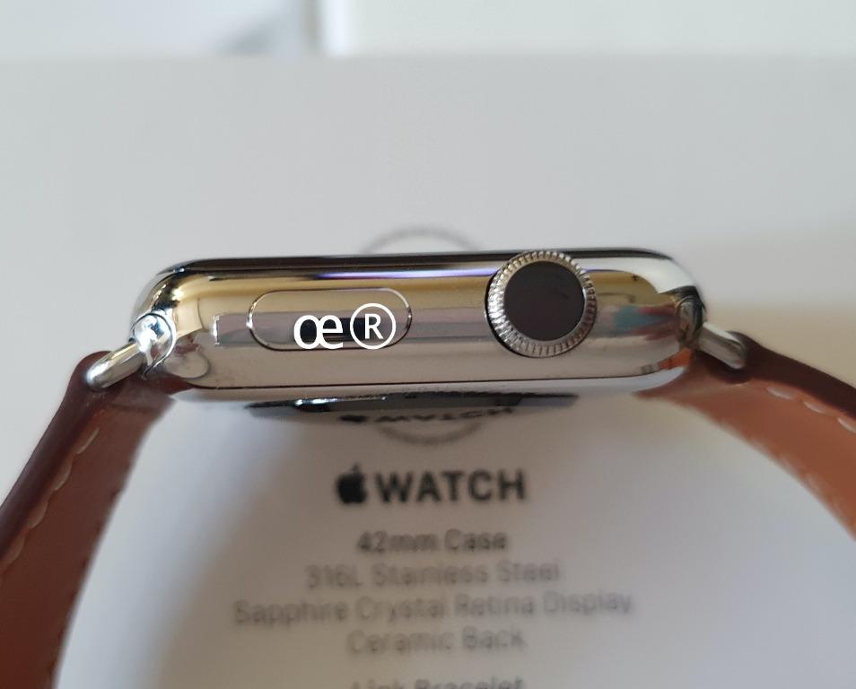 Apple watch 42mm 316l stainless new arrivals steel sapphire crystal ceramic back