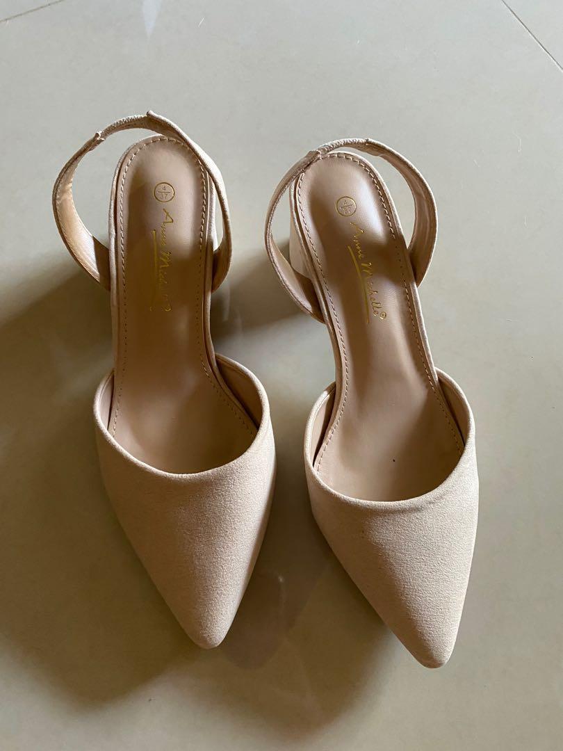 asos nude block heels