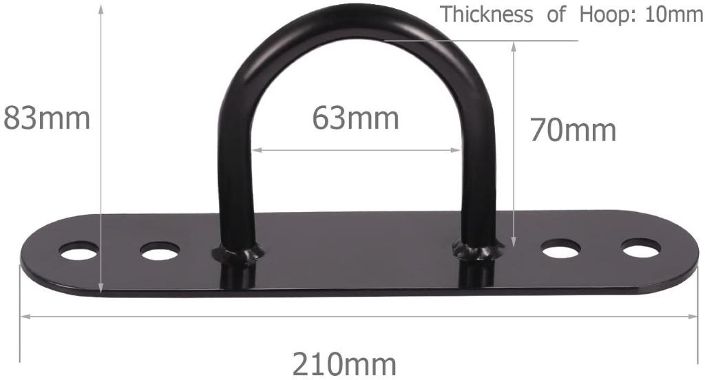 Battle Rope Wall/Ceiling Mount Anchor Bracket Hook for Suspension ...