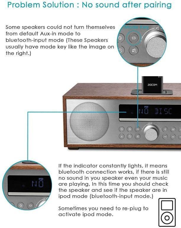bose ipod dock no sound