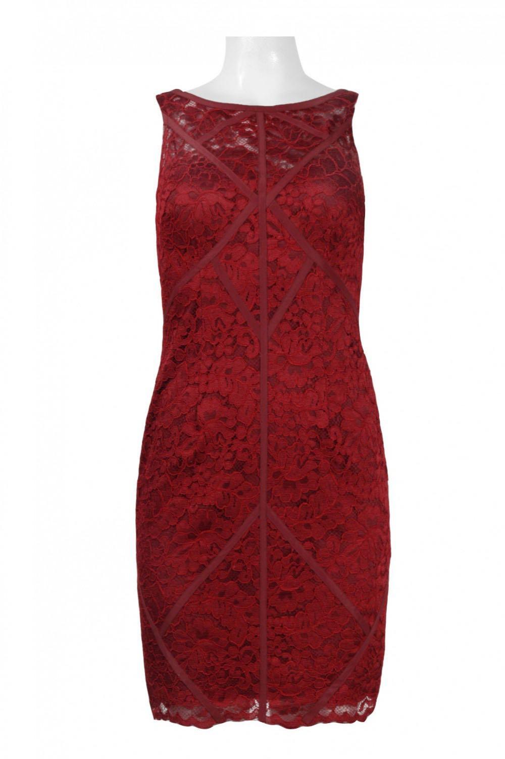 crimson cocktail dress