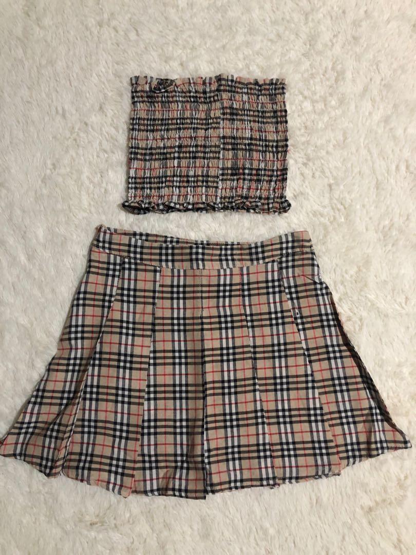 burberry skirt set