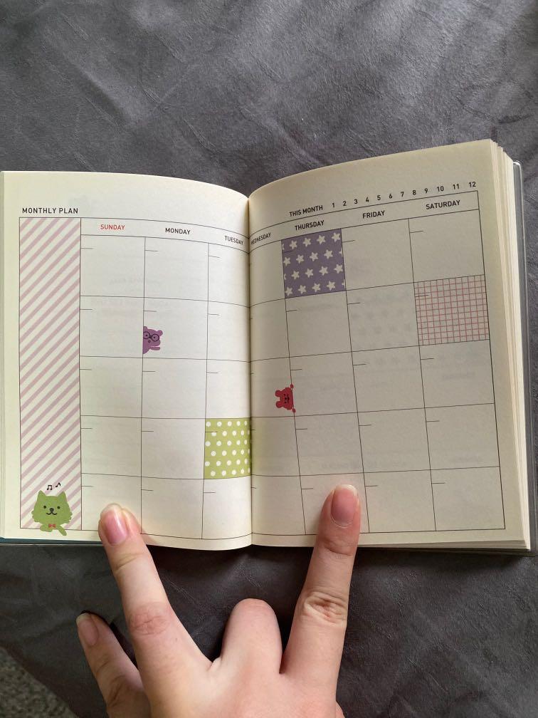 Weekly planner/ Calendar book Hobbies Toys Stationery Craft