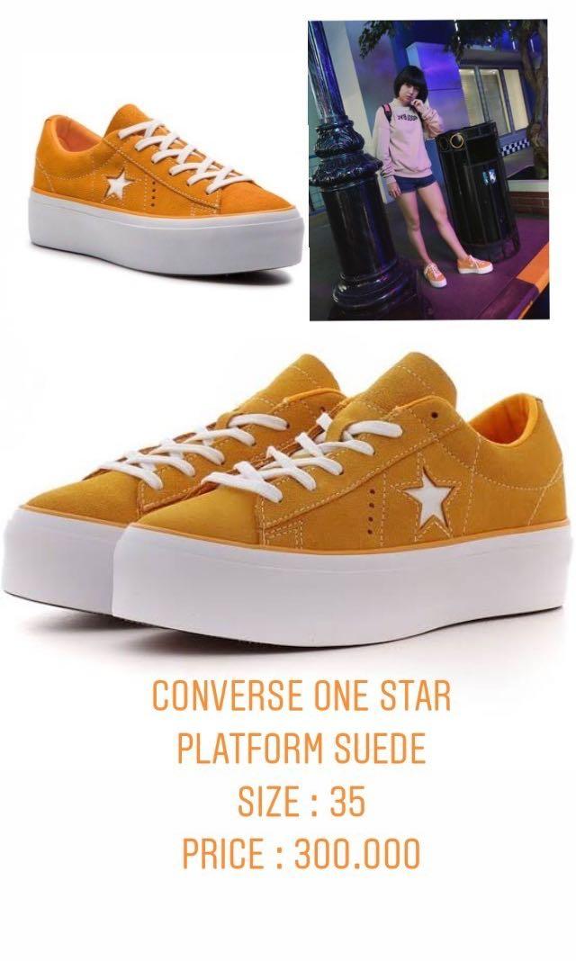 converse one star platform orange