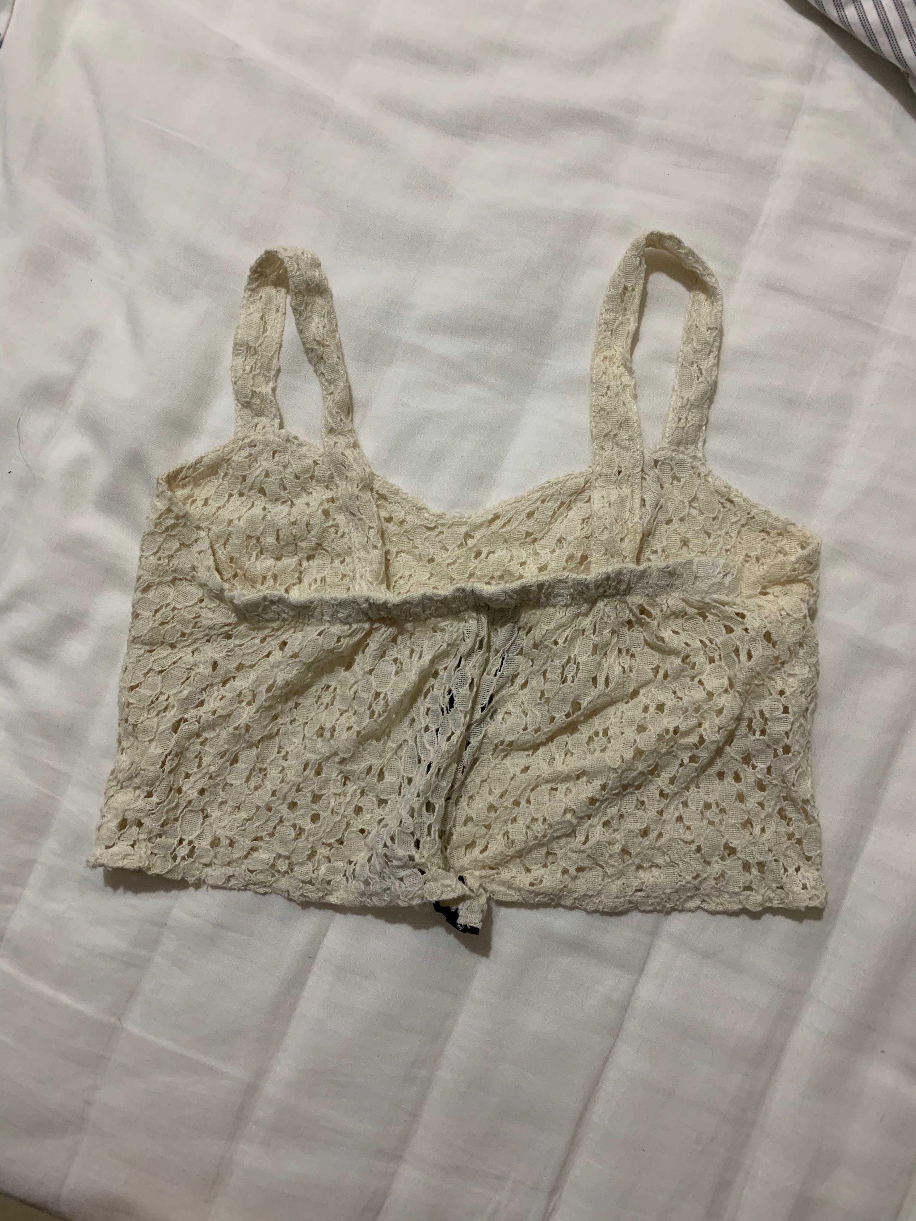 Cream Crochet Lace Bralette