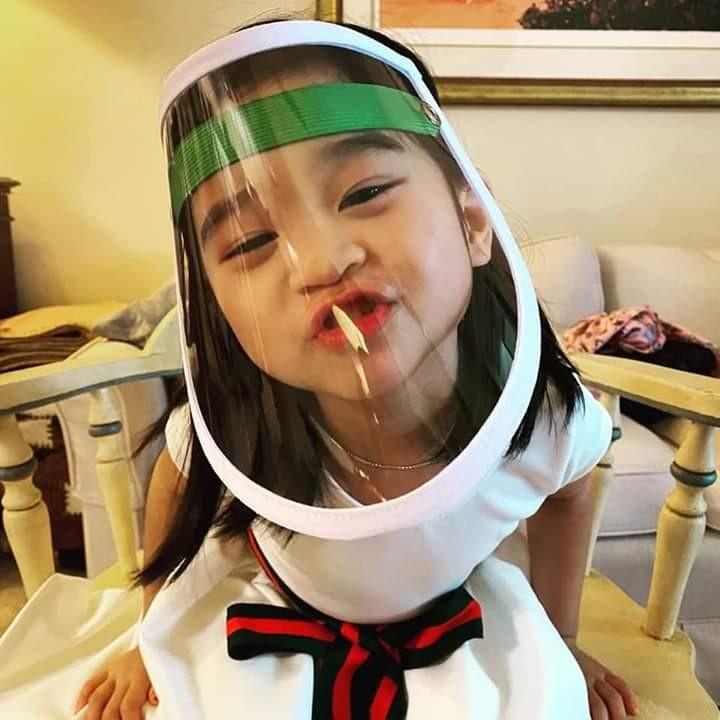 Cute Face Shield for kids (Category: Babies & Kids Fashion) located in Taytay. Submitted by jefrodcoolstuff (Listing ID 1017725304, Image 2). Description: My niece @adventureswithautumnolivia wearing the green strap face shield for kids -- isnt she the cutest!? FACESHIELDS FOR KIDS: •Optically clear, no distortion with adjustable soft velcro strap. •Lightweight and comfortable to wear, quick and easy to put on. • Soft velcro band can be adjusted 