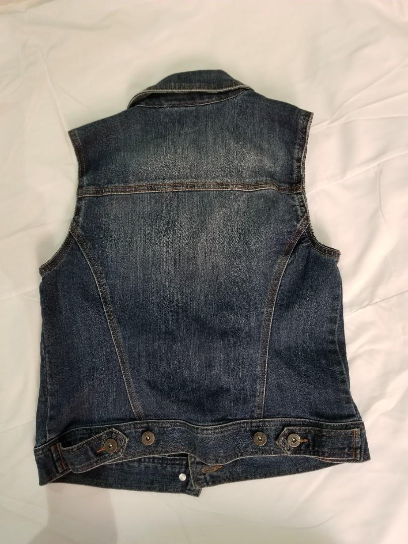 dark denim vest