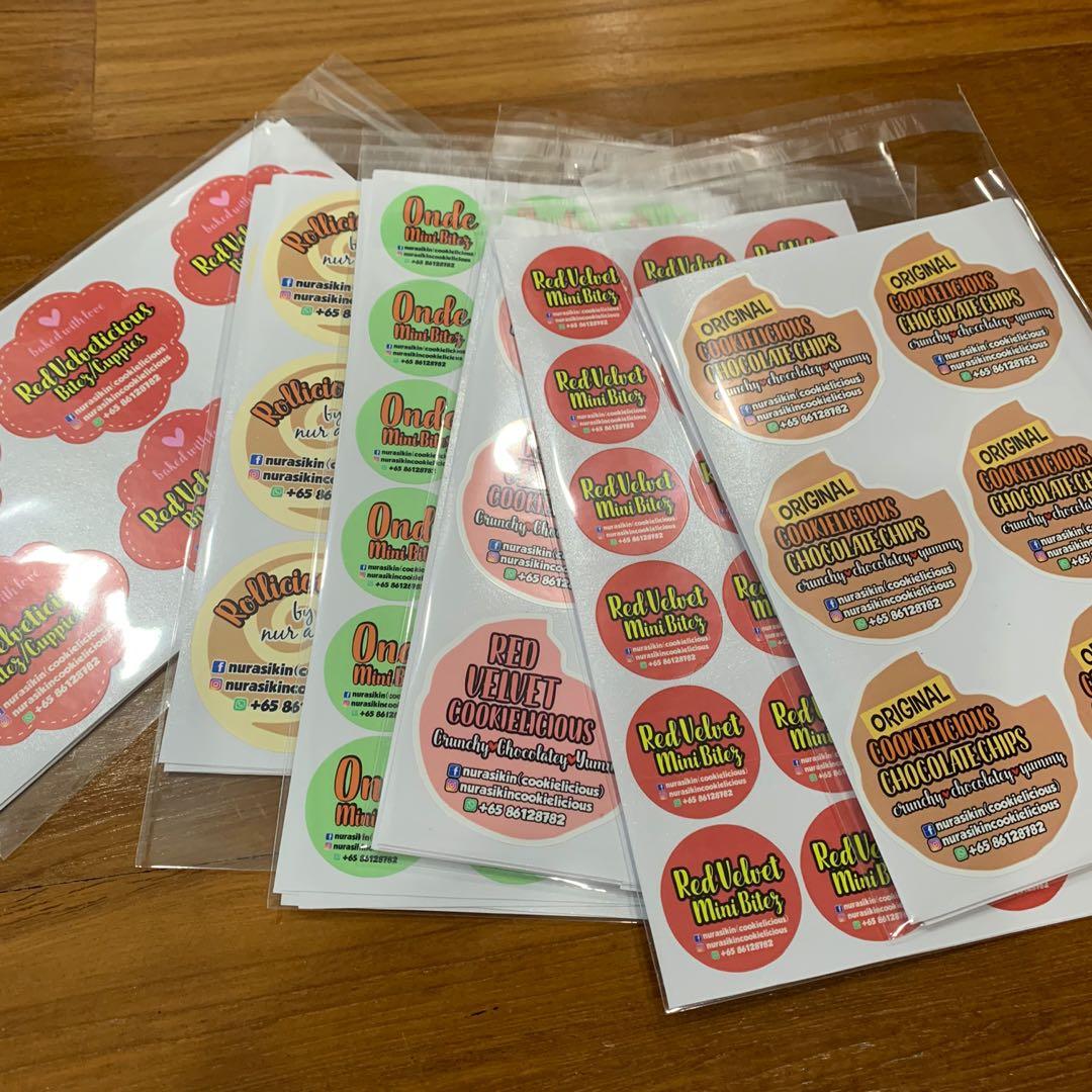Design and print Customised stickers labels for small business product ...