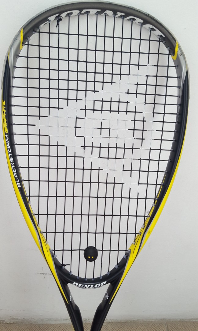 Dunlop Blackstorm Graphite Squash racket, Sports Equipment, Sports ...