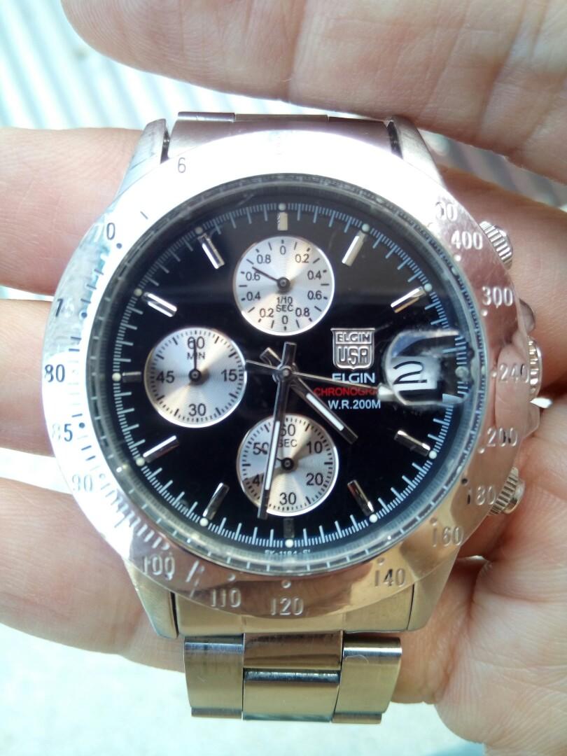 elgin chronograph watch