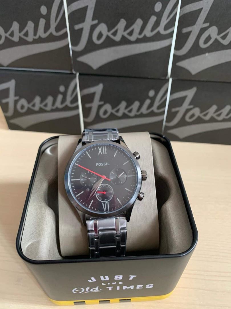Fenmore midsize multifunction discount smoke stainless steel watch