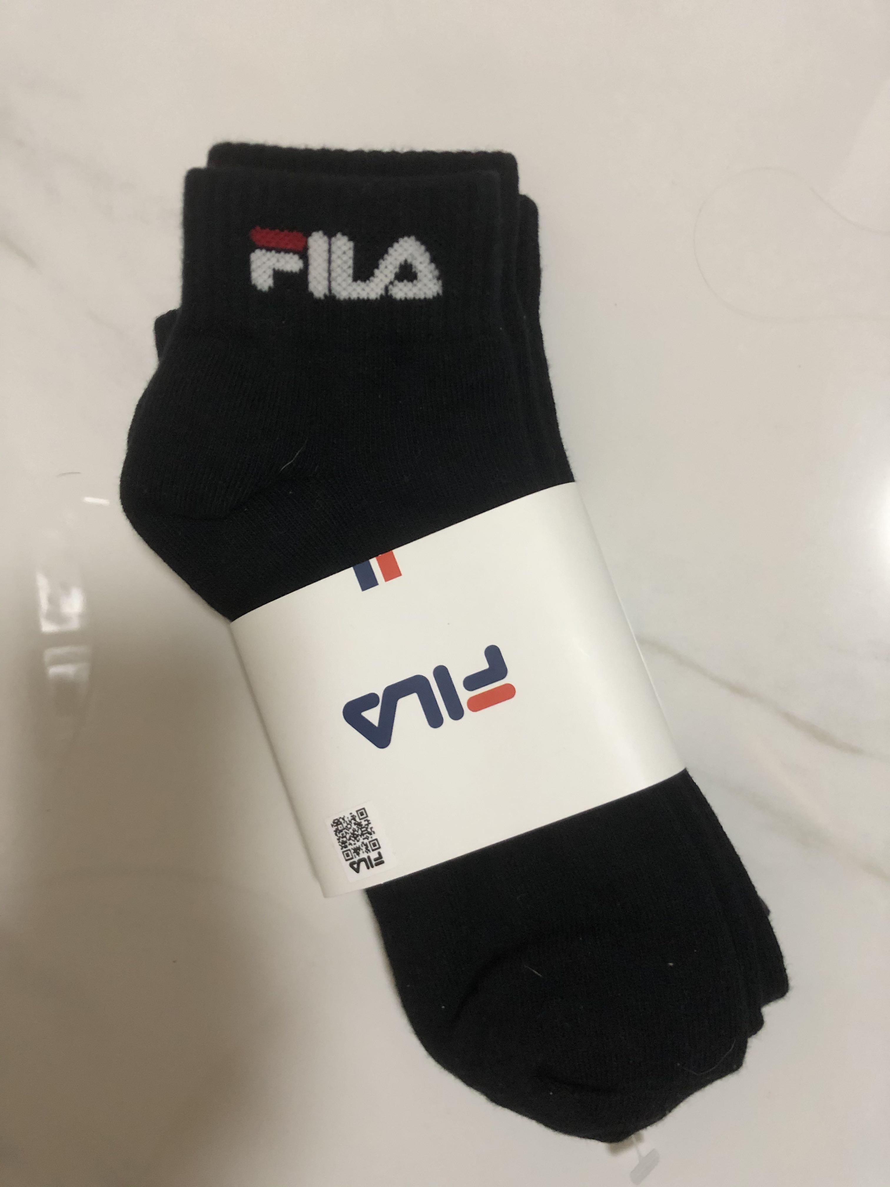 fila socks black