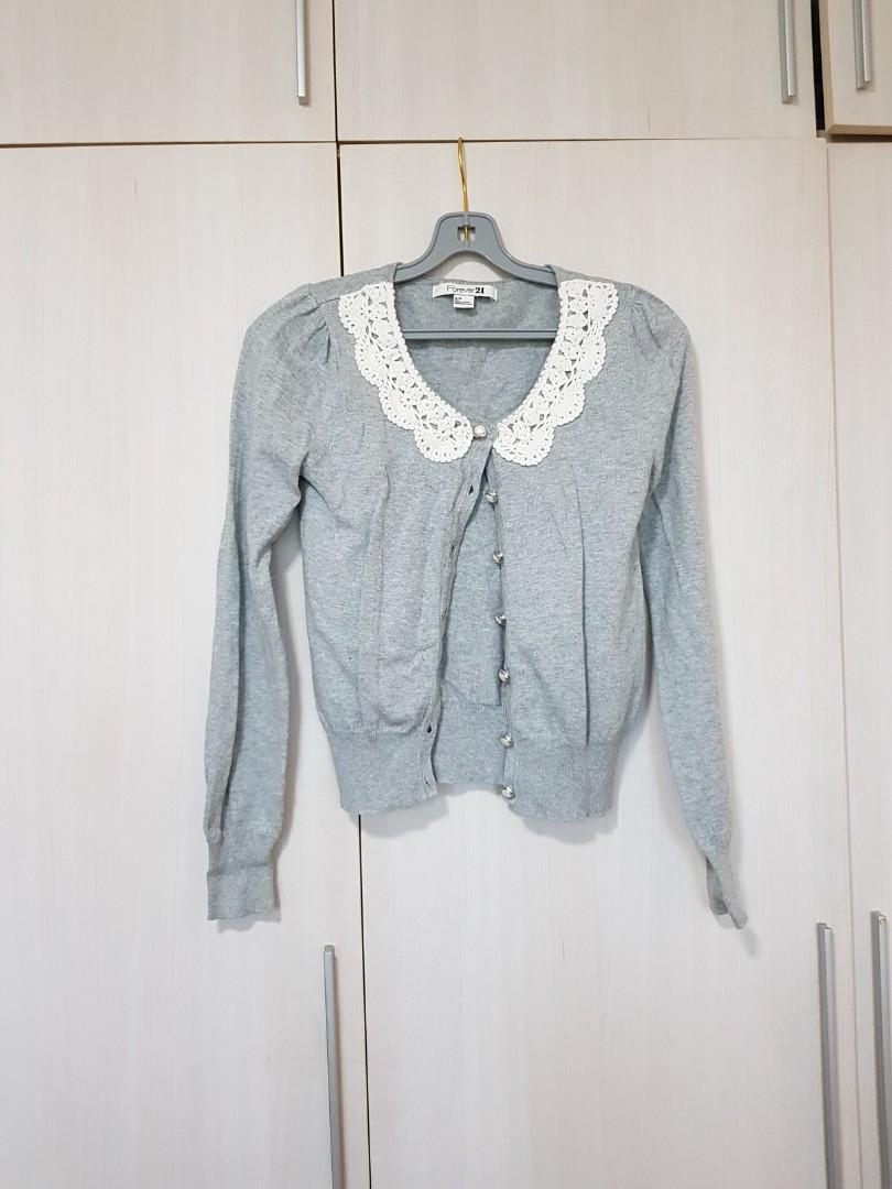 forever 21 grey cardigan
