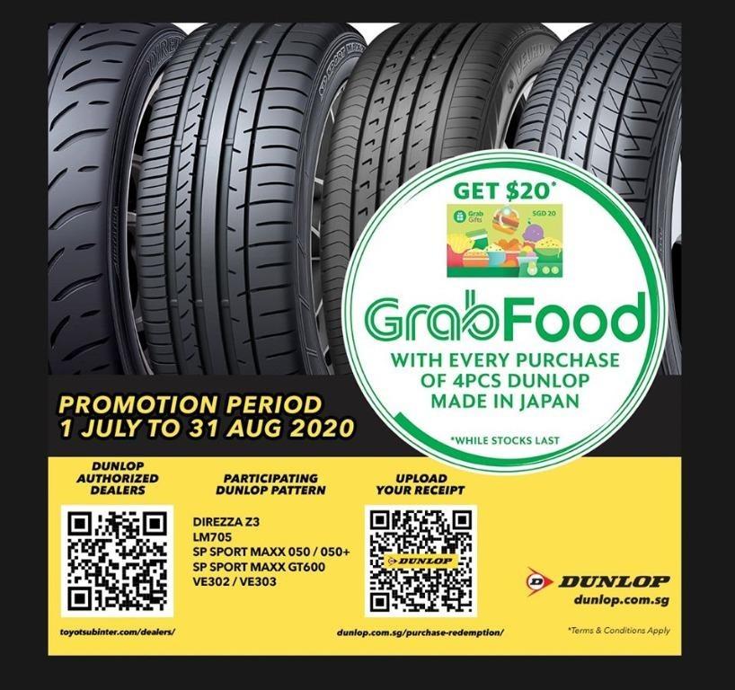 Free 20 Grabfood W 4pcs Tyres In A Single Receipt Car Accessories Tyres Rims On Carousell