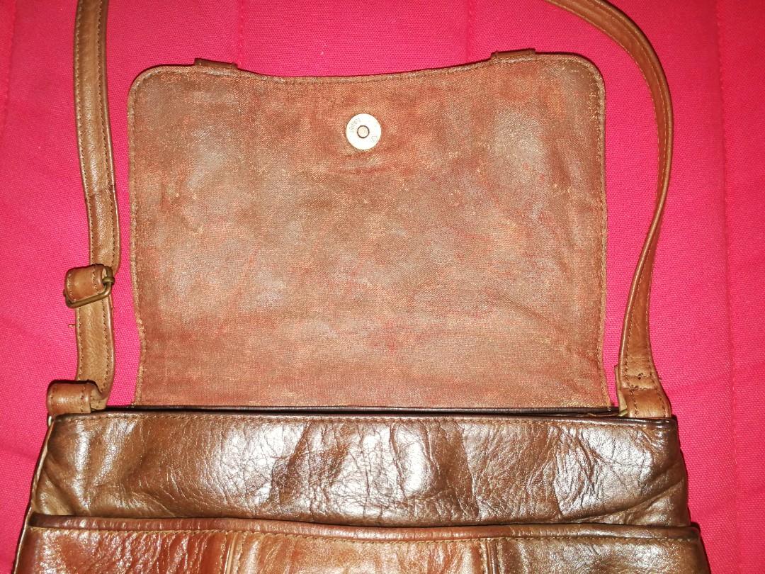 Genuine Leather Vintage Sling Bag Towanny Preloved Bags