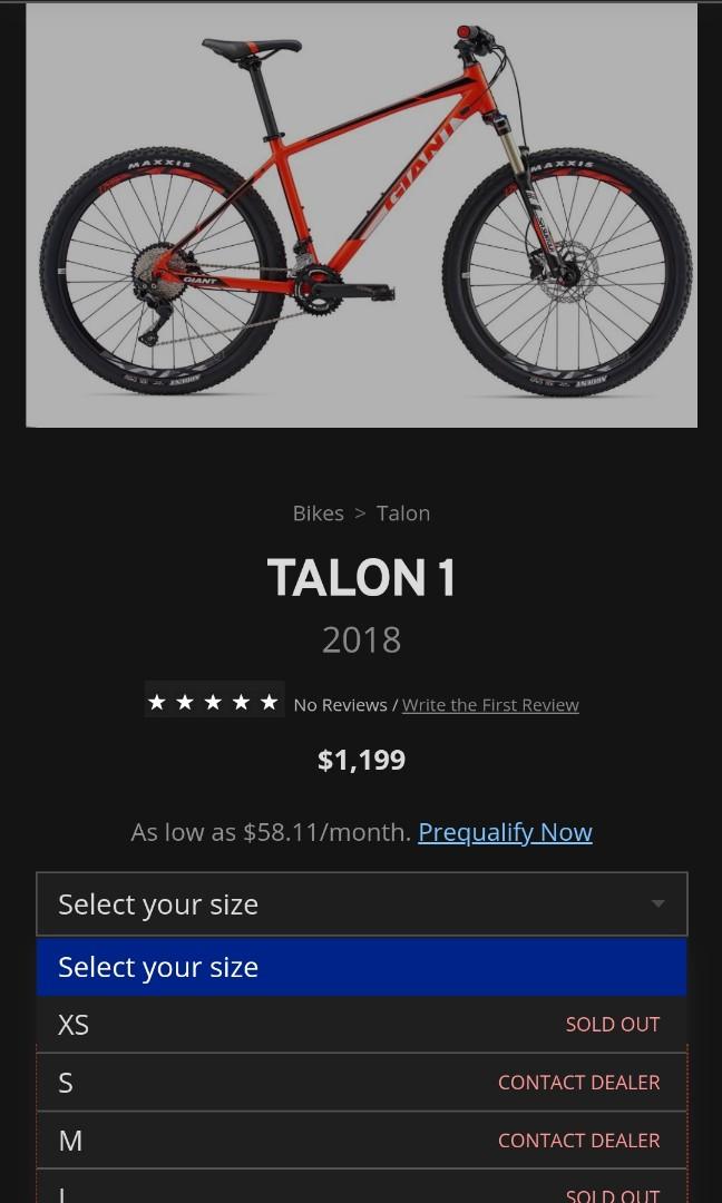 Giant talon parts shop