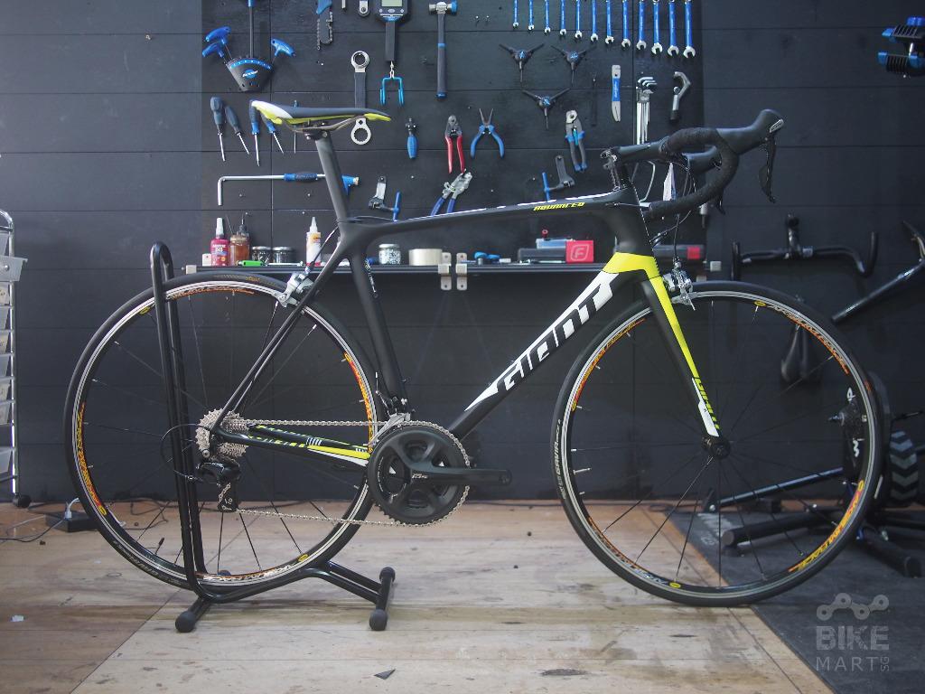 white road bike stem