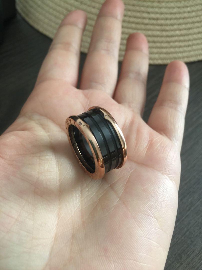 High quality BVLGARI Stainless steel ring Size 9 inner diameter 19mm