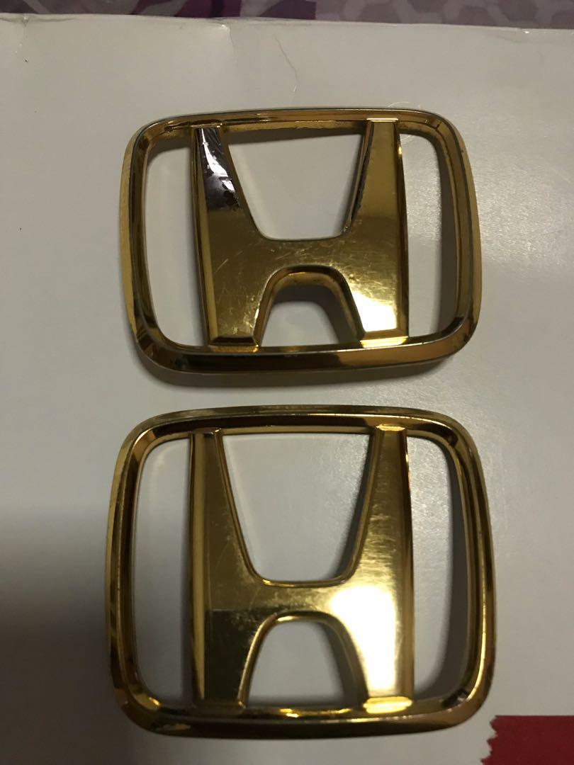 Honda Emblem Gold Original, Auto Accessories on Carousell