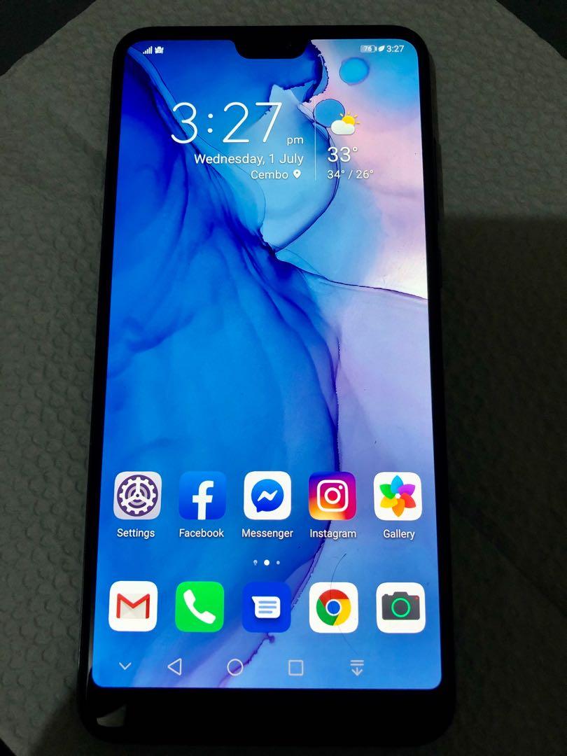 HUAWEI P20 PRO RUSH SALE (Category: Huawei) located in Makati City. Submitted by mistyfairy (Listing ID 1017632445, Image 1). Description: Triple camera setup Front camera: 24MP Rear camera: 40MP 6.1-inch OLED display with a resolution of 1080x2240 pixel octa-core processor clocked at 1.8GHz 6GB of RAM 128GB of internal storage 4000mAh battery capacity Unit comes with box, original adaptor of the charger (no cord). No issues #reset2020.