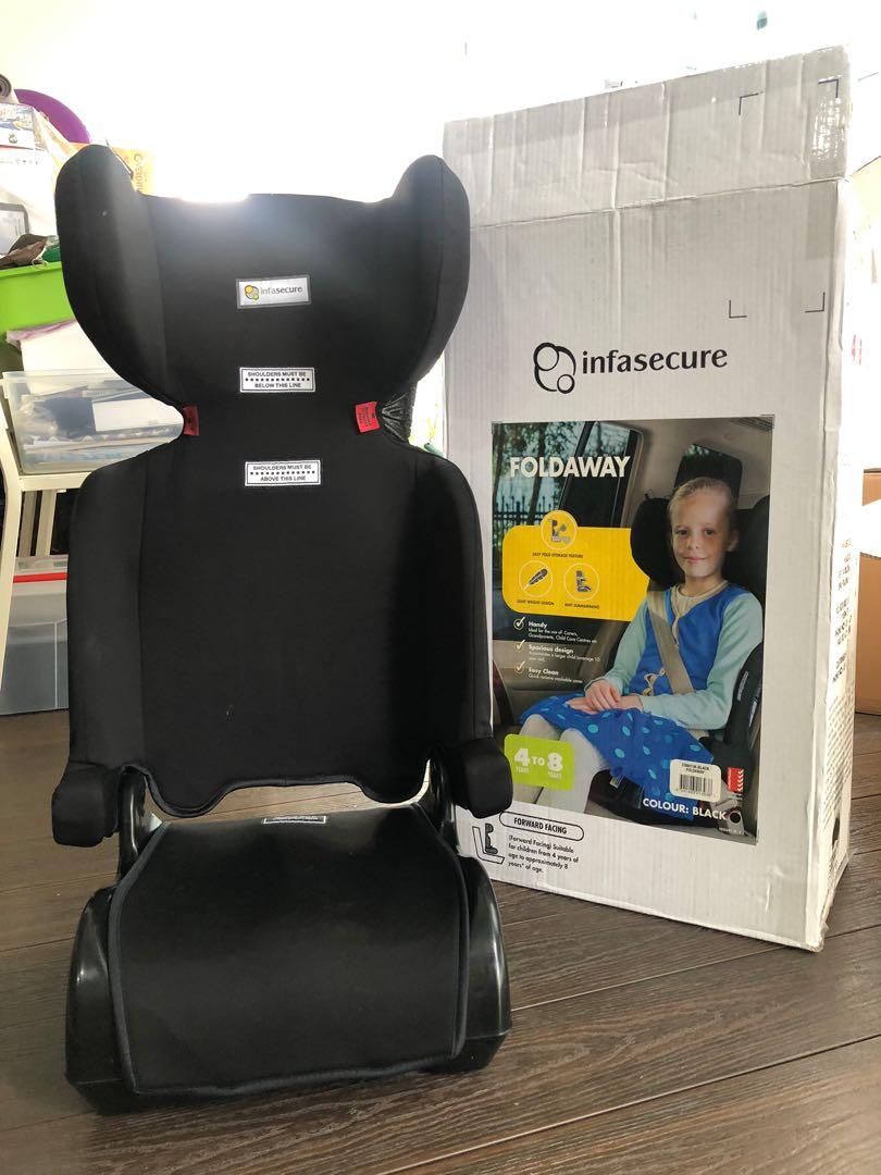 Infasecure foldaway booster outlet