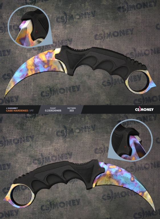 Karambit Case Hardened FieldTested Csgo, Video Gaming, Gaming