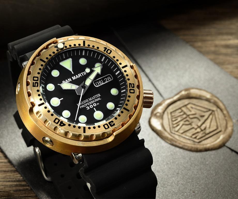 LOWEST PRICE SAN MARTIN 47MM BRONZE TUNA DIVE WATCH Mobile
