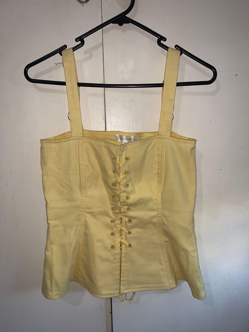 yellow tie up top