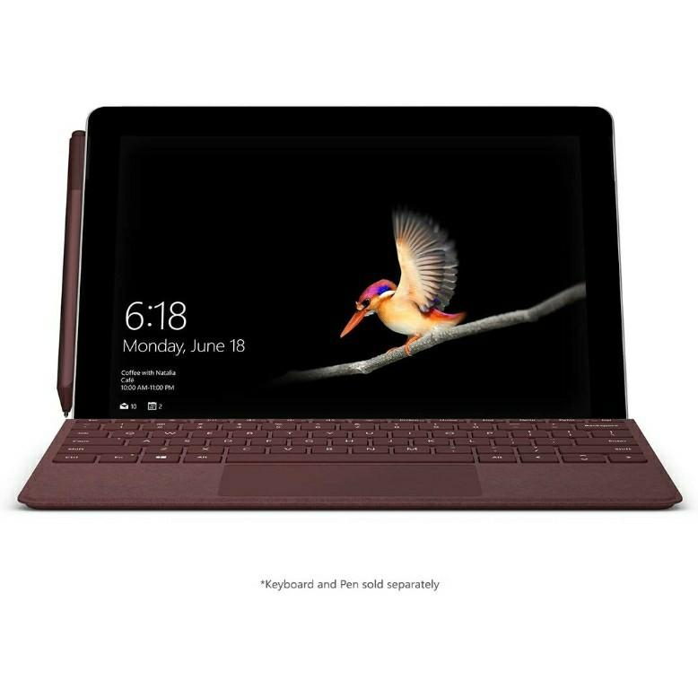 Microsoft surface go 4gb/64gb 21 laptop with type cover burgundy red
