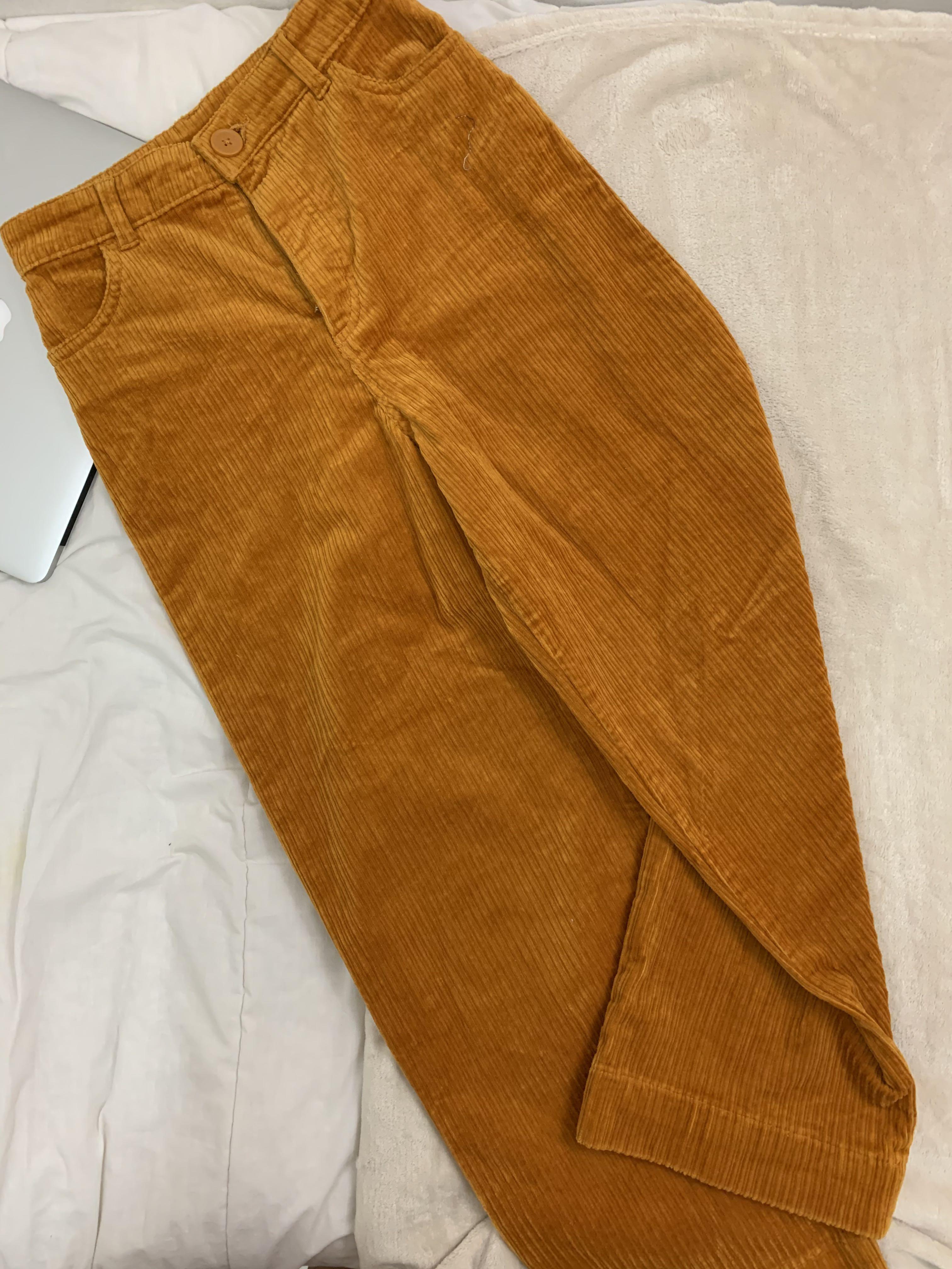 Monki corduroy cargo pants in brown