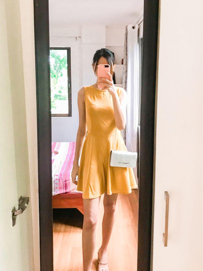 semi backless dress