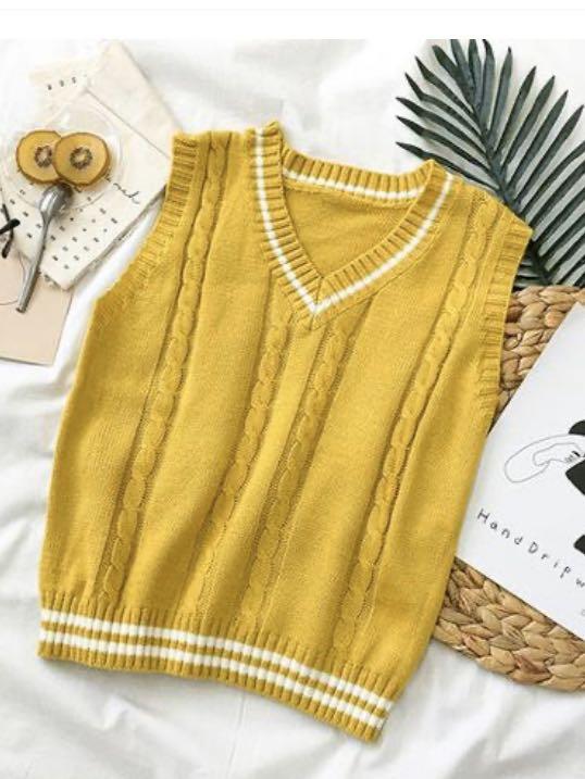 mustard yellow vest top