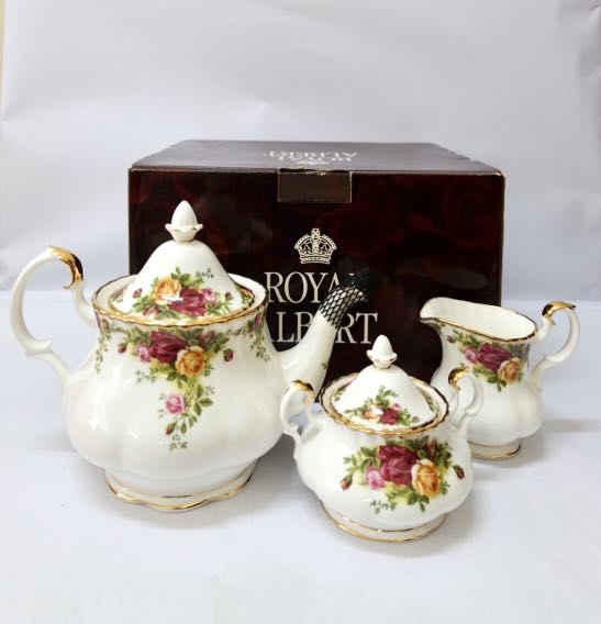 New Boxed Royal Albert Old Country Roses 3 Pcs Tea Set Antiques Vintage Collectibles On Carousell