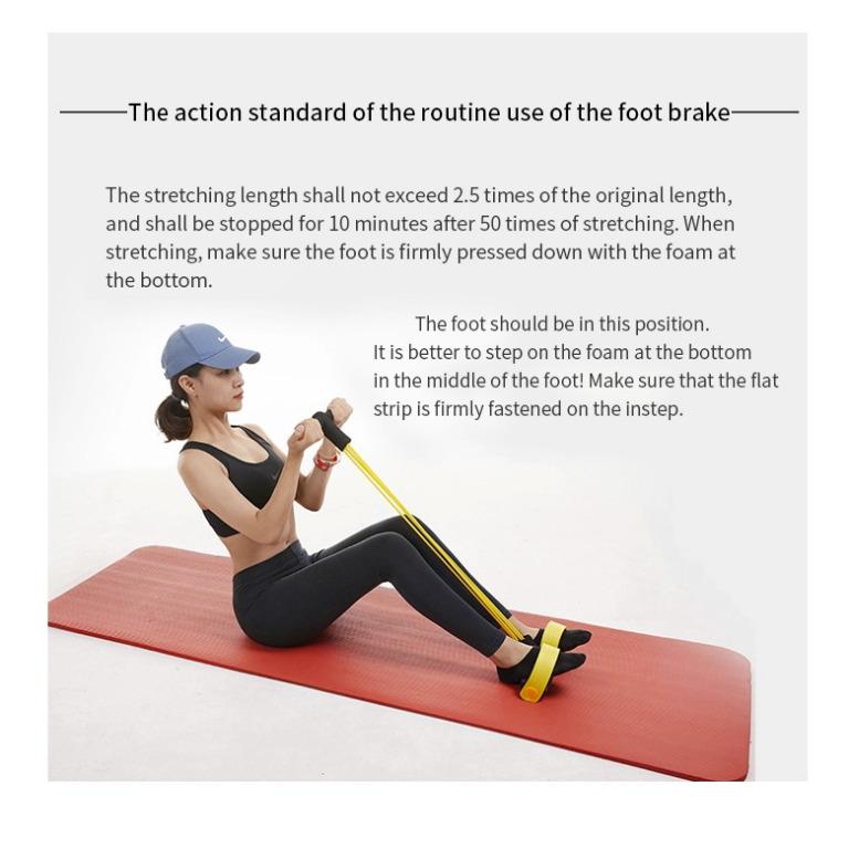 NEW Multi function Elastic Sit Up Puller Pedal Ankle Puller for body leg slimming Fitness Resistance Bands Exercise Equipment Elastic Sit Up