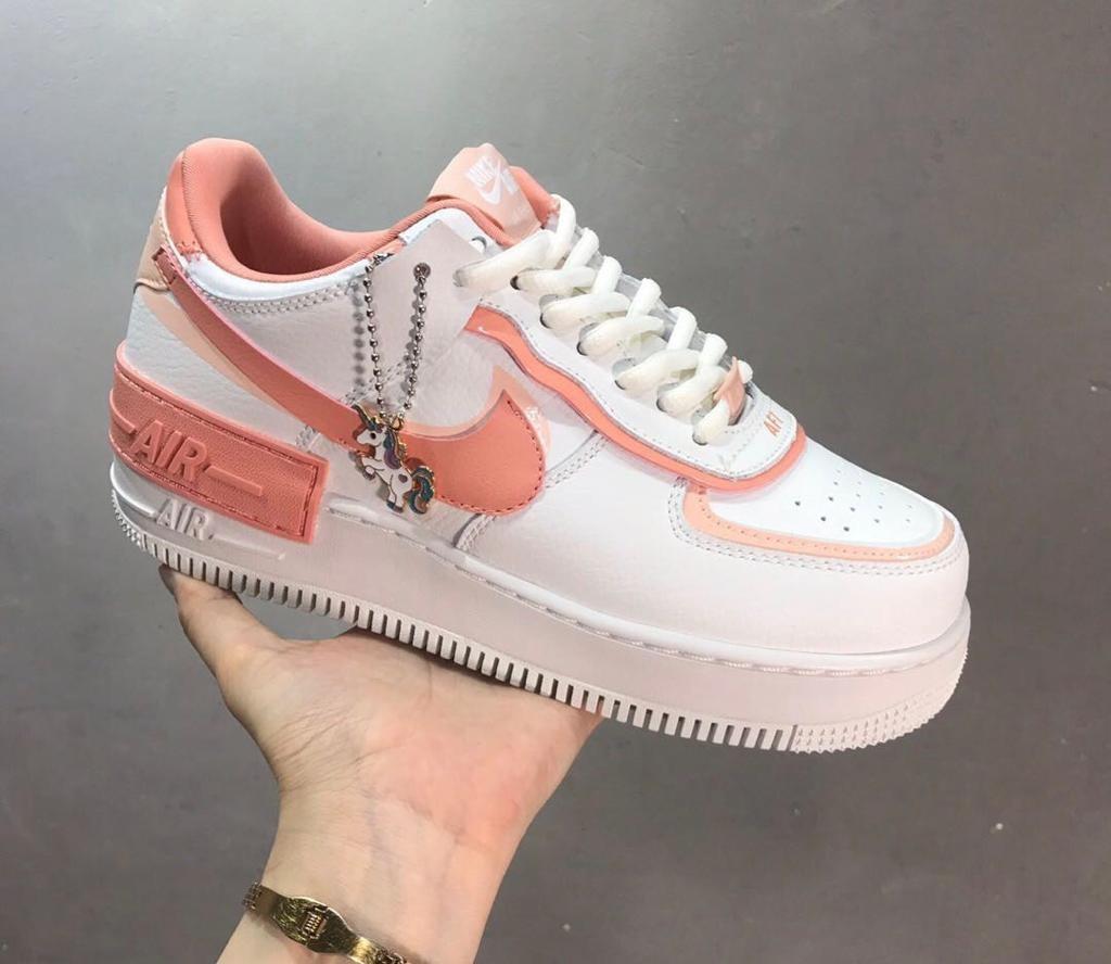 Nike Air Force 1 Shadow (Coral), Women's Fashion, Footwear, Sneakers on ...