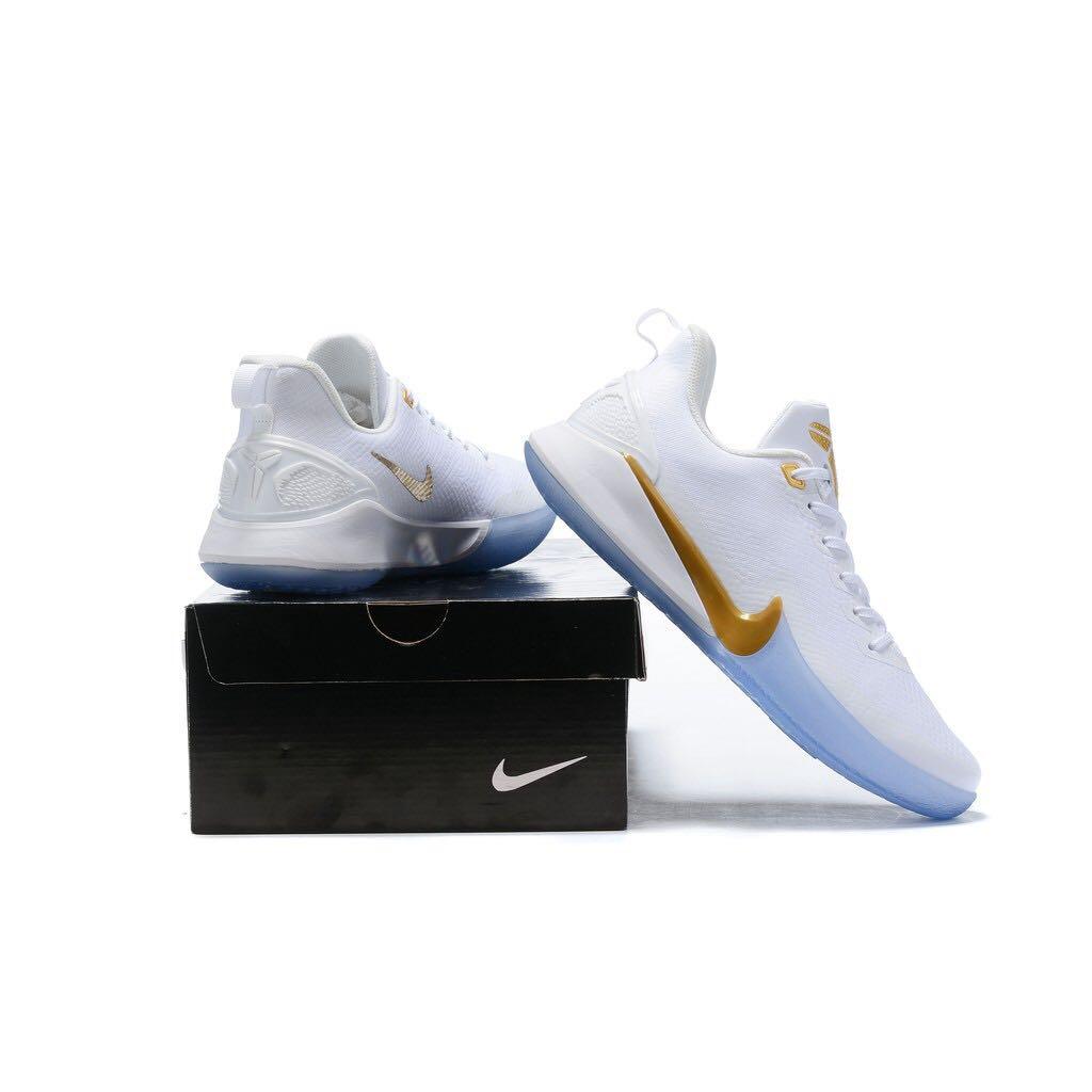 kobe bryant shoes white and gold