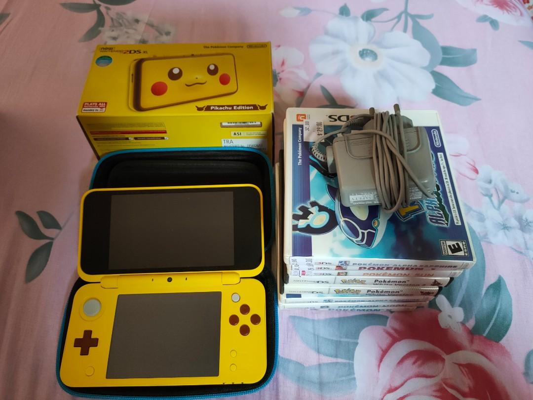 nintendo 2ds xl pikachu edition console