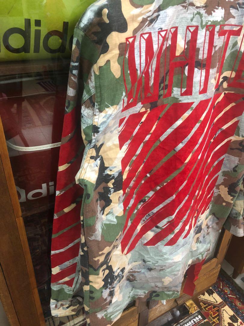 Off white camo jacket red discount