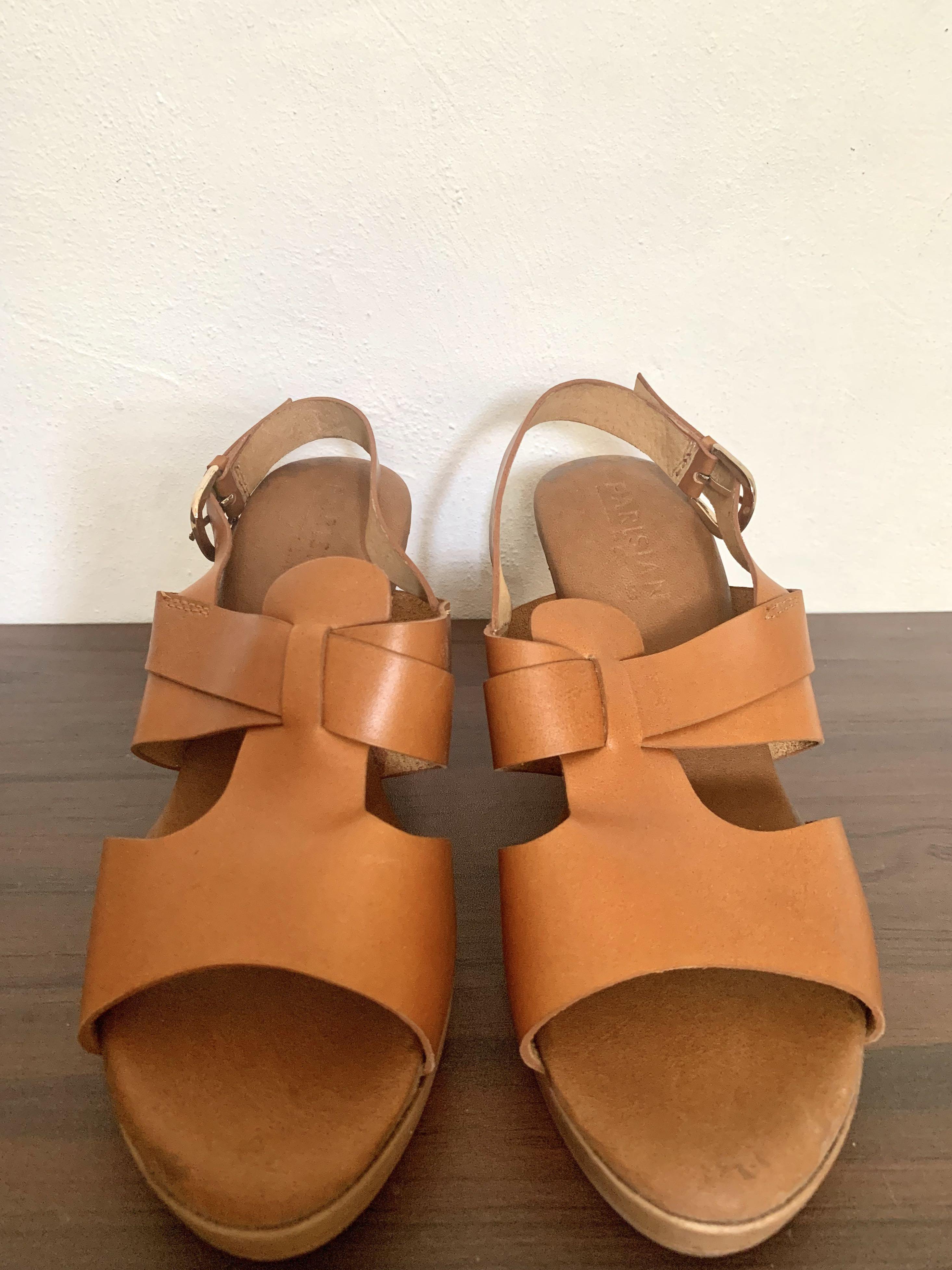 PARISIAN brown heels (Category: Heels) located in Santa Rosa. Submitted by cinetoot (Listing ID 1017690091, Image 3). Description: —used only once‼️ —3 inch heels —has “stains” see pic —in a very good condition dahil well kept ko po ito :) —Size 38 / 8 mop: GCash mod: gogo express (ggx) or shopee check out.