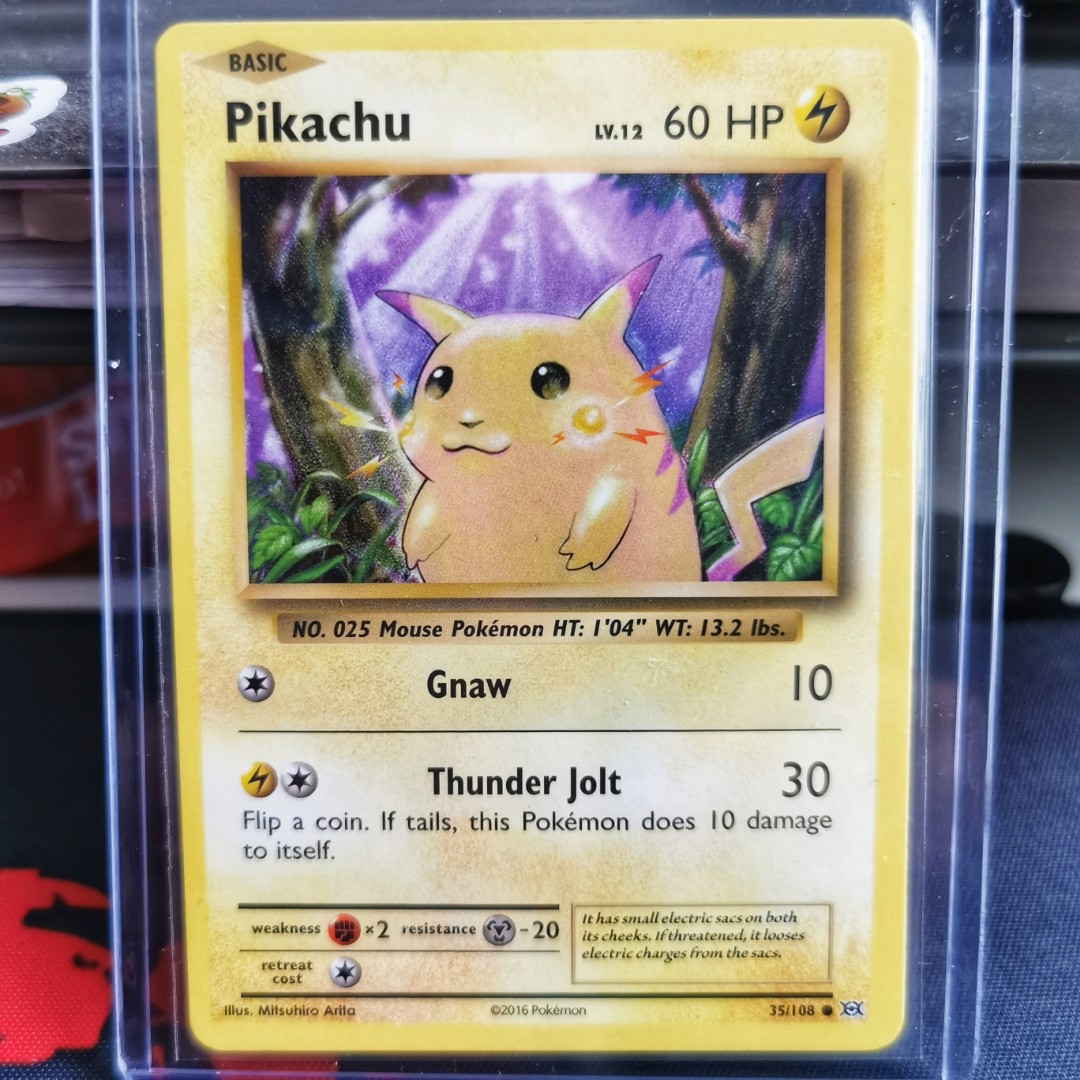 Pikachu - 35/108 - Common (XY: Evolutions), Hobbies & Toys, Toys