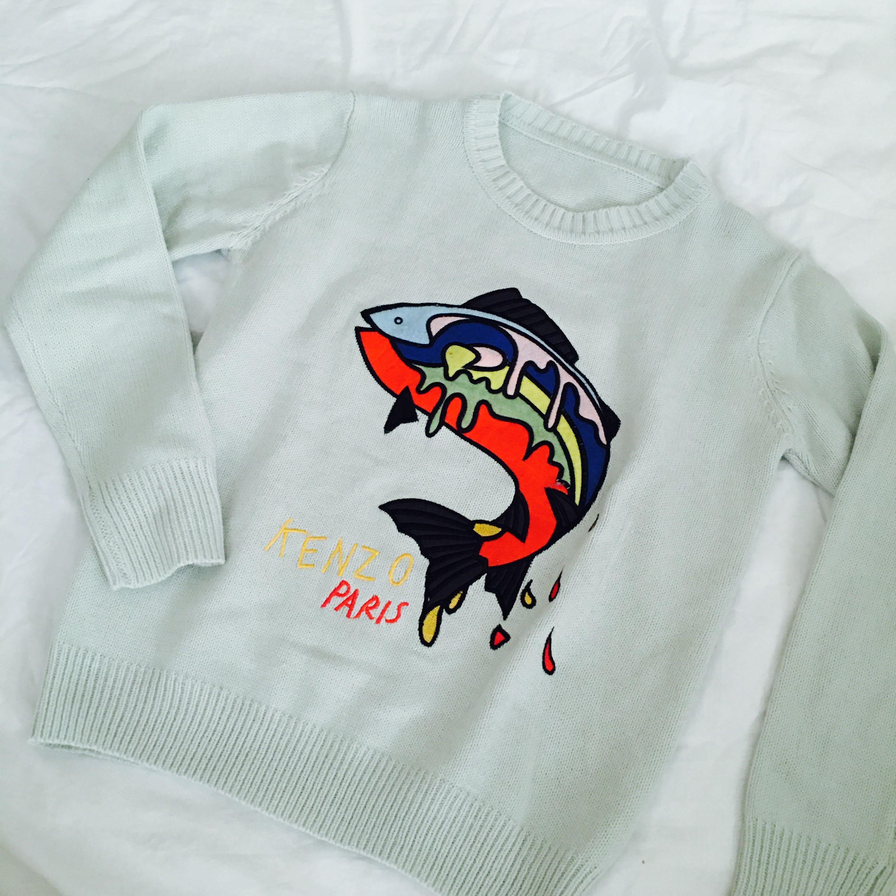 kenzo fish sweater