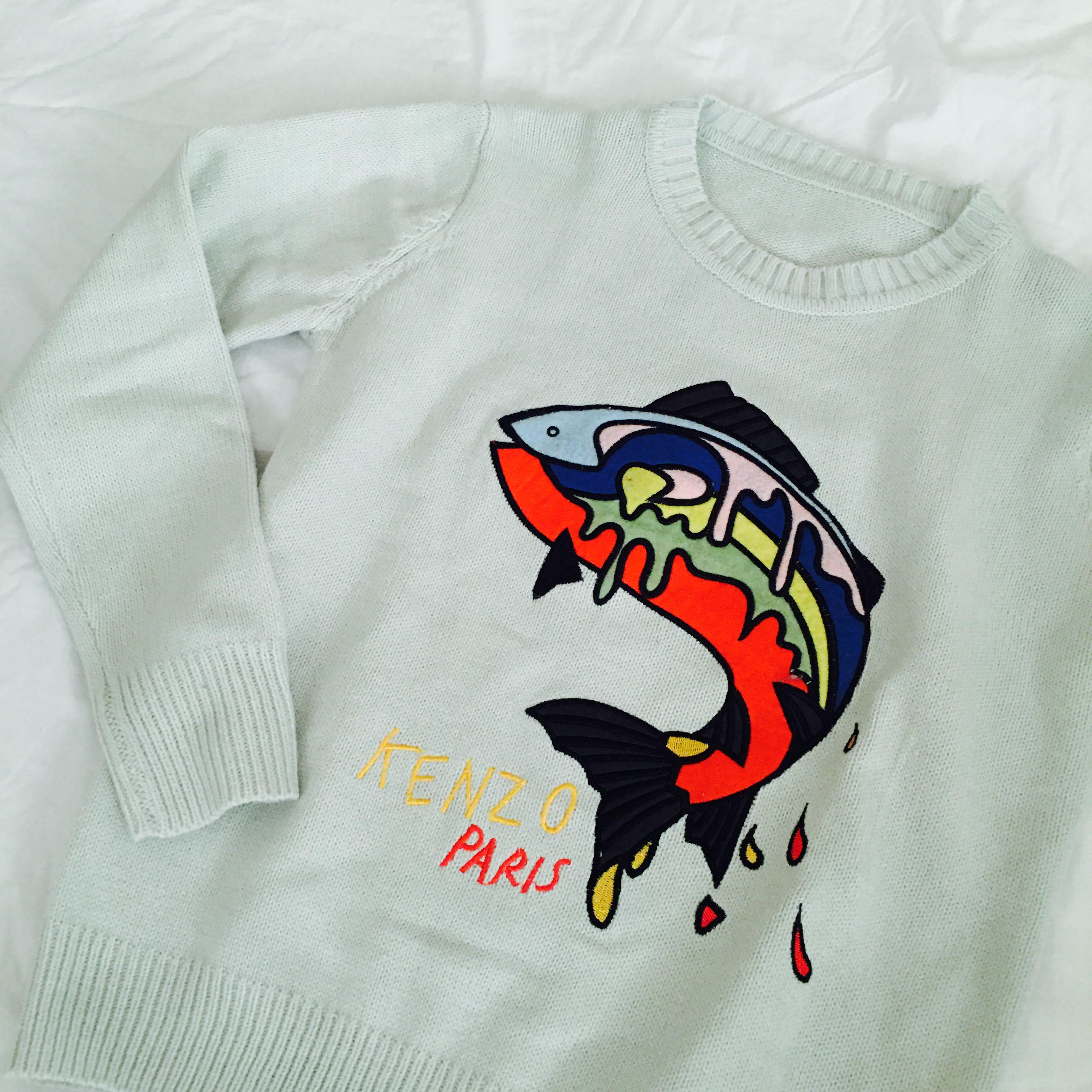 kenzo fish sweater