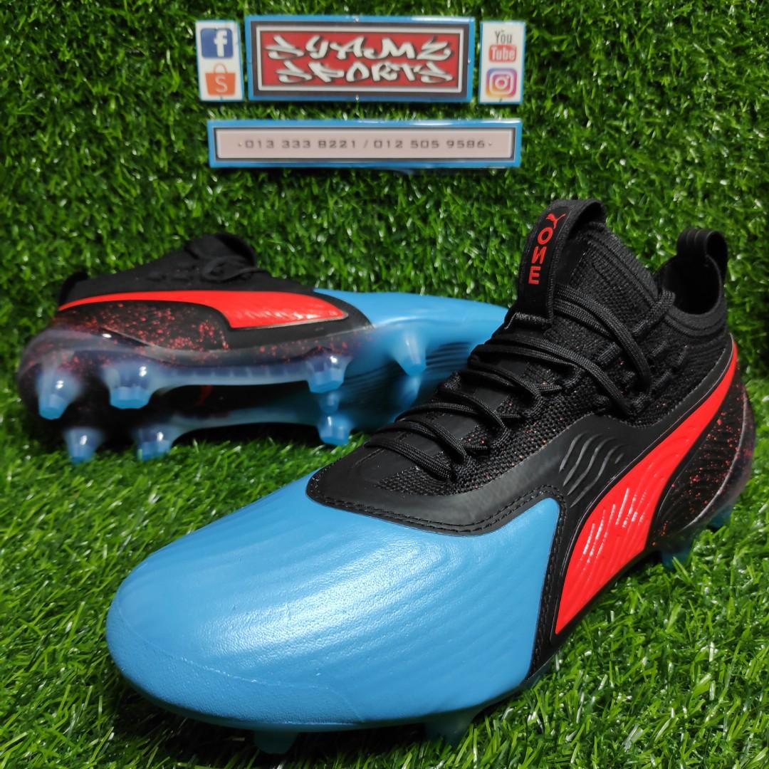 Puma One 19.1 FG Biru Hitam Kasut Bola Football Boots Men s