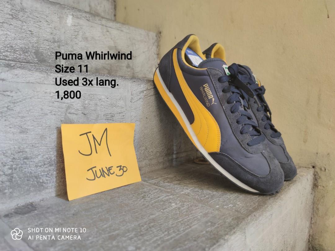puma whirlwind yellow