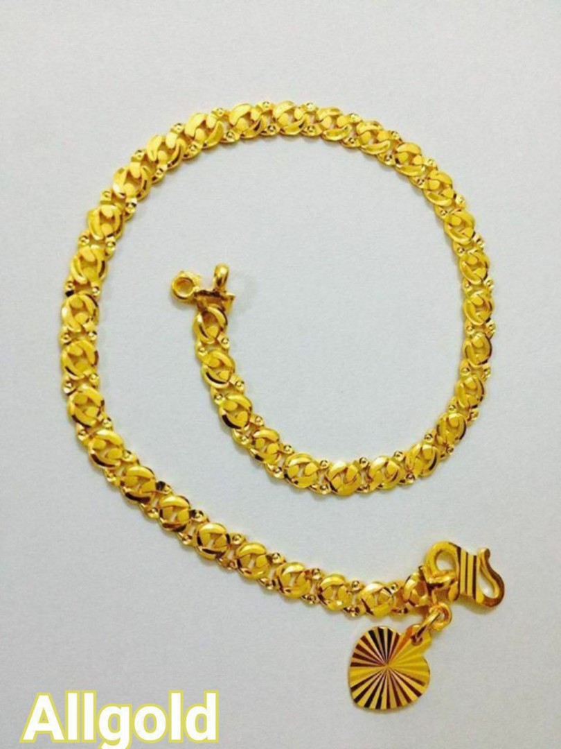 Wing Sing Rantai Tangan Milan Padu Emas 916 Gelang Tangan Bracelet 916 Shopee Singapore