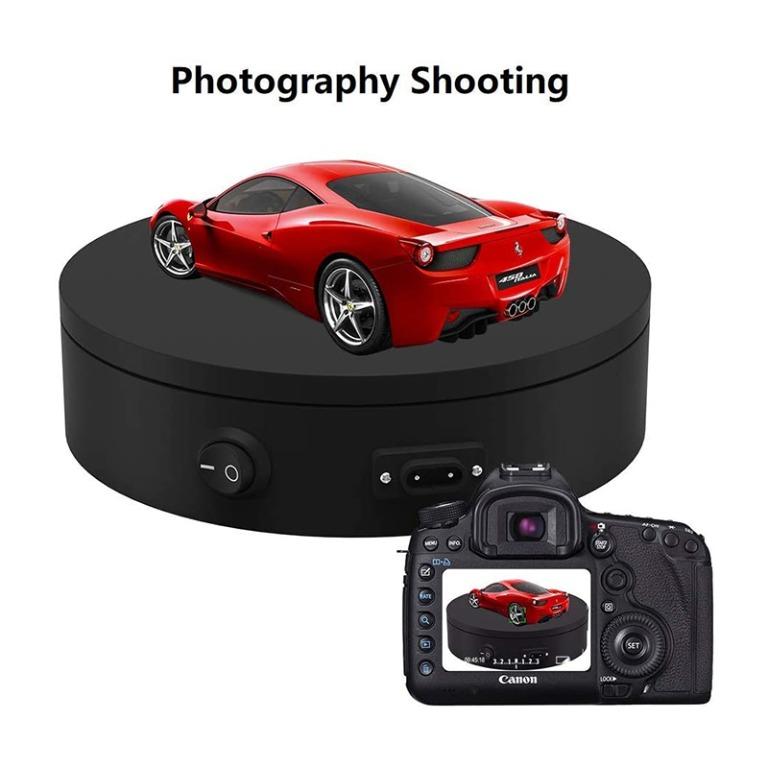 Rotating Display Turntable, 3D Photo Display Rotating Turntable 360 Degree  Cake Photography Stand Base 55 pounds Load,Clockwise and anticlockwise
