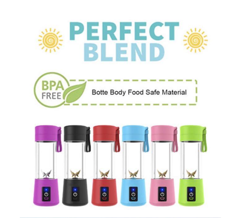 Safe Built Portable Blender 6 Blade Golden Spiral Knife (350ml) Blendjet Similar, TV & Home