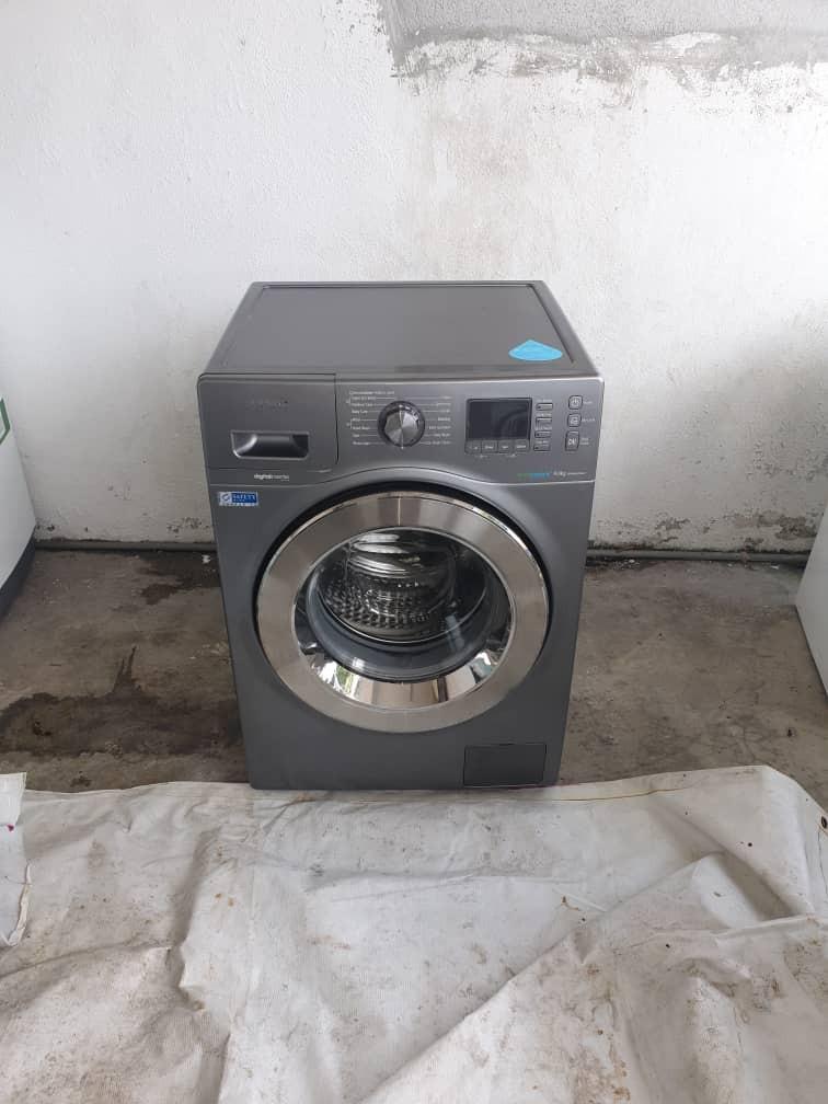 Samsung Digital Inverter Front Load Hot Washer 9 0kg Kitchen Appliances On Carousell